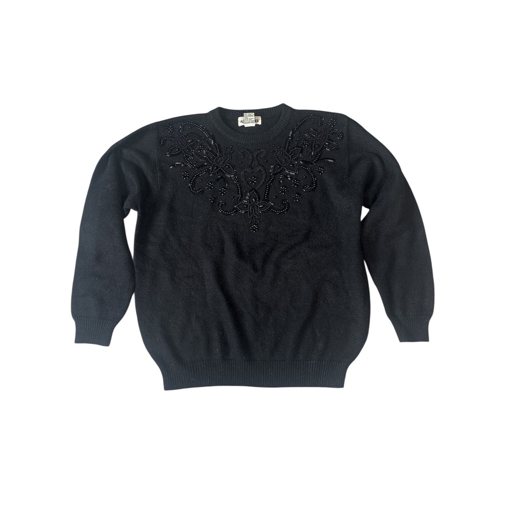 Vintage‎ Alfred Dunner Beaded Crewneck
Sweater Large Grandmacore
